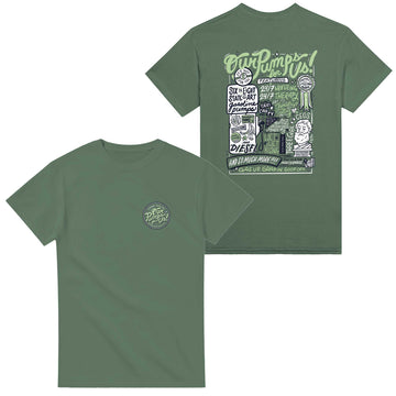 Our Pumps For Us! Deluxe Military Green Tee