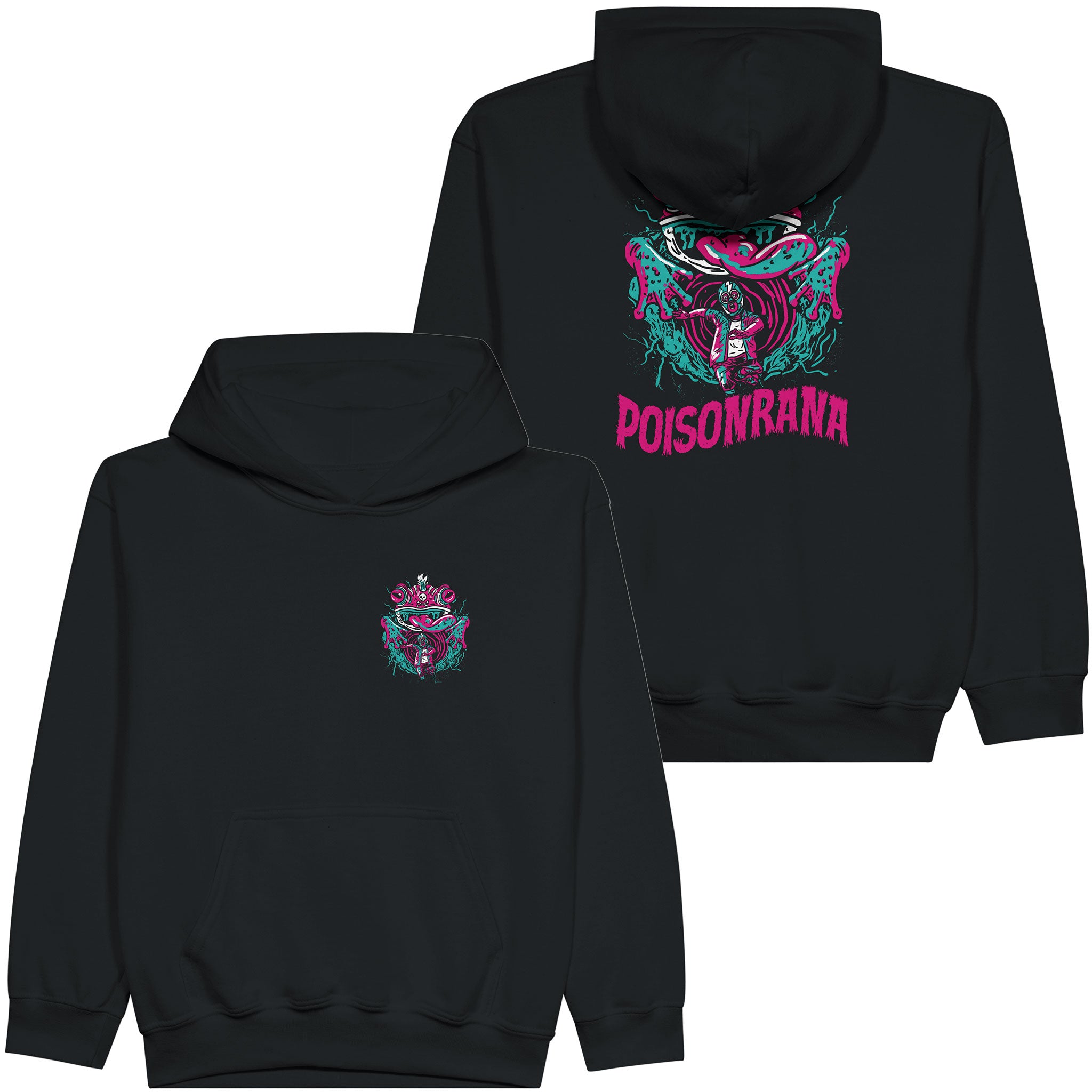 Lucha Frog of Doom Deluxe Kids Hoodie