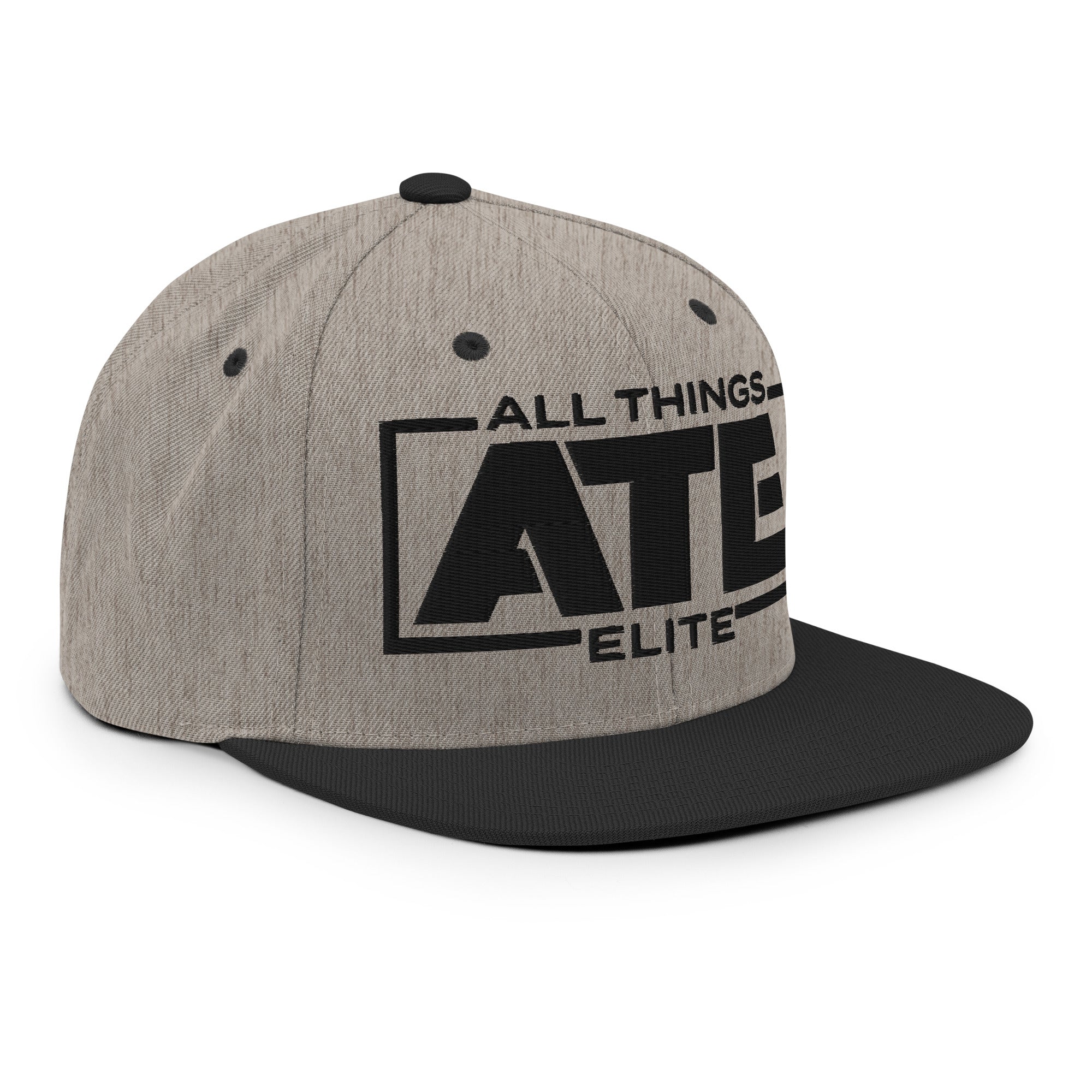 All Things Elite Heather/Black Snapback Hat